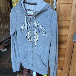 Abercrombie Gray Zip-Up Hoodie